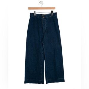 THE GREAT. Women's Dark Blue Wide-Leg Jeans